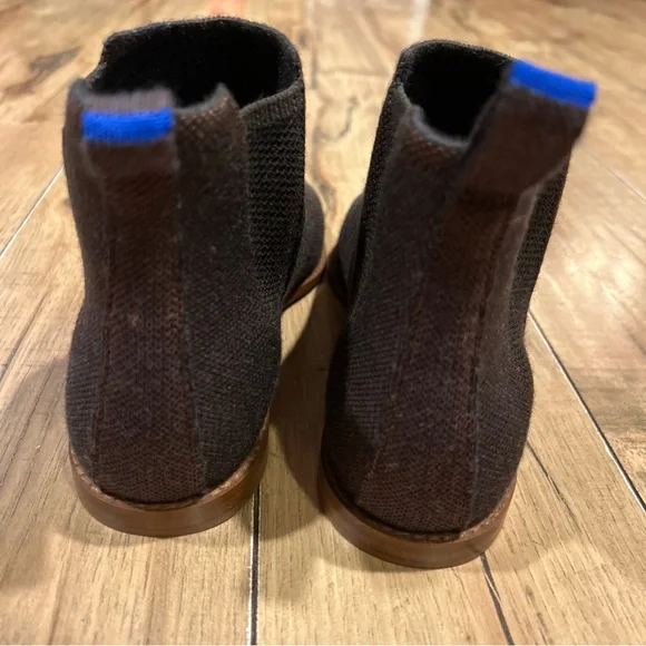 Rothy's Chelsea Ankle Boots Brown Merino Wool-Blend - Size 8 Womens NWOT - Picture 6 of 11